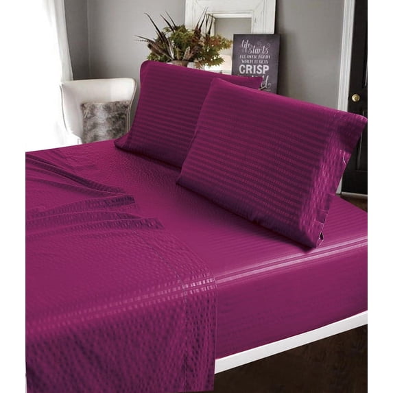 300 TC 100% Cotton Sheet Set - 4pc, Soft & Breathable, Wrinkle-Free, Classic