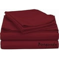 thumbnail image 1 of 300 TC SHEET SET 100 % Cotton !! Blissful Sleep 4-Pieces !! SOLID COLORS - California King Size - Solid Colors { Burgundy } Extra Large Pocket 26" Inches By KM LINEN, 1 of 1
