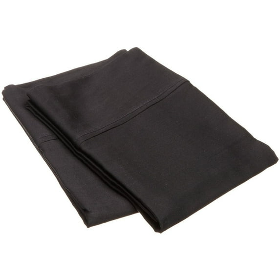300 Thread-Count, 100% Combed Cotton, Pillowcases, King, Solid, Black
