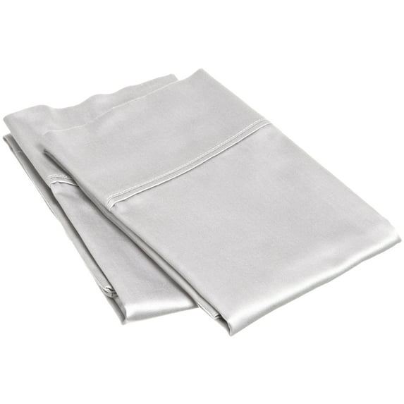 300 Thread-Count, 100% Combed Cotton, Pillowcases, King, Solid, Light Grey