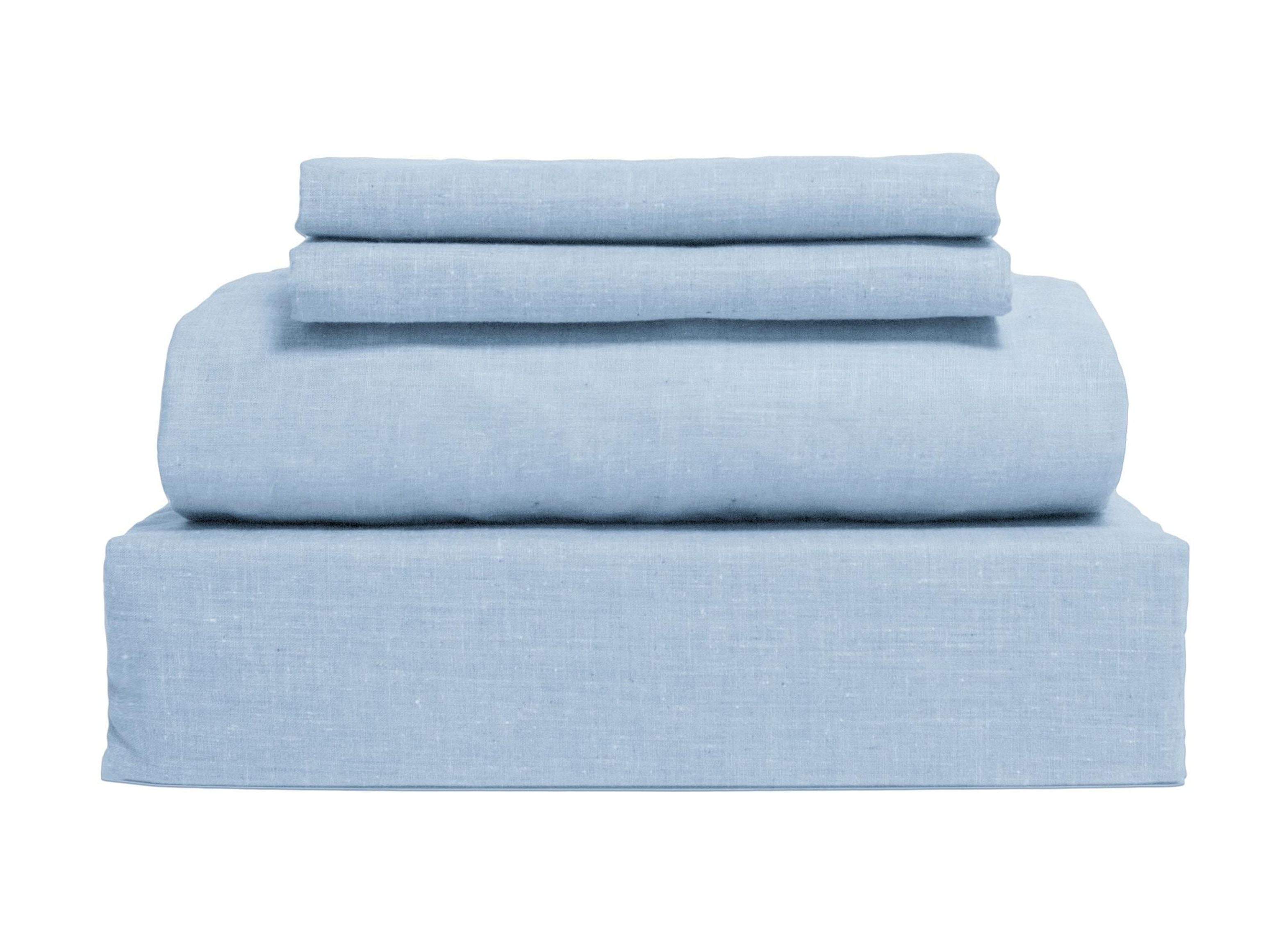 300 Thread Count 100% Cotton 4-Piece King Sheet set in Cool Blue