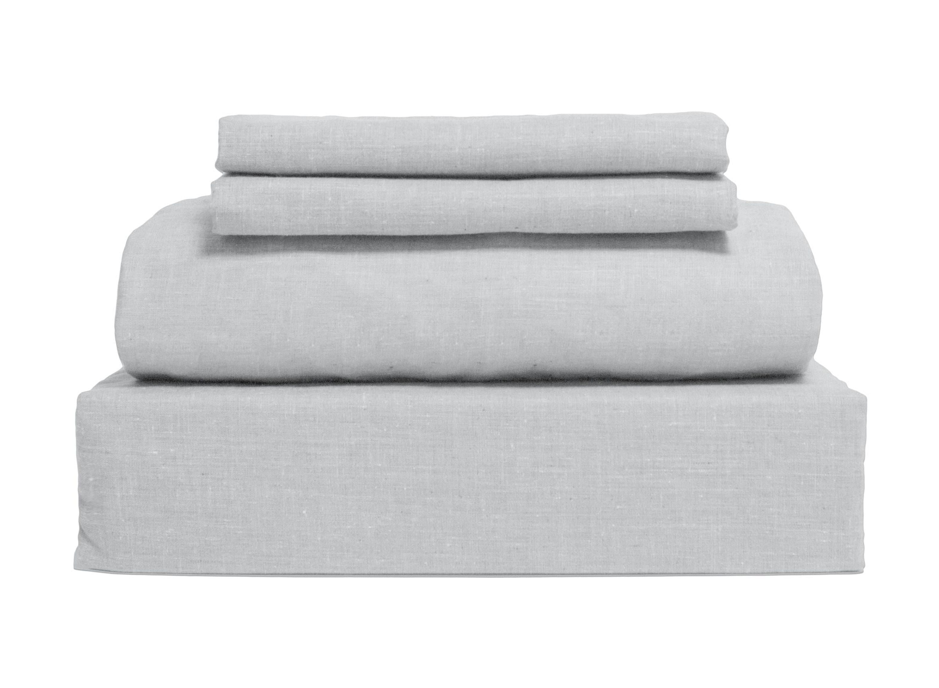 300 Thread Count 100% Cotton 4-Piece King Sheet set in Cool Grey