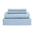 thumbnail image 1 of 300 Thread Count 100% Cotton 4-Piece Queen Sheet set in Cool Blue, 1 of 3