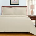 thumbnail image 1 of 300 Thread Count 100% Cotton Solid Duvet Cover & Pillow Shams Set, Full/Queen, Ivory - Blue Nile Mills, 1 of 3