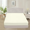 thumbnail image 1 of 300 Thread Count 100% Egyptian Cotton 3-Piece Fitted Sheet ( 1 Fitted Sheet + 2 Pillow Covers) 15 Inches Deep Pocket Size King Color Ivory Stripe, 1 of 6