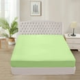 thumbnail image 1 of 300 Thread Count 100% Egyptian Cotton 3-Piece Fitted Sheet ( 1 Fitted Sheet + 2 Pillow Covers) 15 Inches Deep Pocket Size Queen Color Sage Stripe, 1 of 6