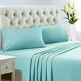thumbnail image 1 of 300 Thread Count 100% Egyptian Cotton 3-Piece Flat Sheet (1 Flat + 2 Pillow Covers) Size California-King Color Aqua Blue Solid, 1 of 6