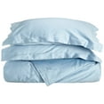 thumbnail image 1 of 300-Thread Count 100% Egyptian Cotton Lightweight Solid Duvet Cover Set Light Blue / King/Cal King, 1 of 5