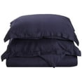 thumbnail image 1 of 300-Thread Count 100% Egyptian Cotton Lightweight Solid Duvet Cover Set Navy Blue / Full/Queen, 1 of 5
