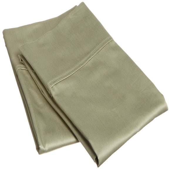300-Thread Count 100% Egyptian Cotton Lightweight Solid Pillowcase Set Sage / Standard