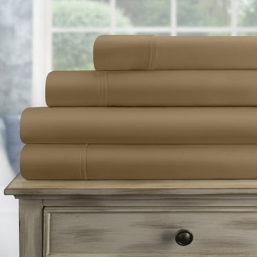 300-Thread Count 100% Egyptian Cotton Lightweight Solid Sheet Set with Deep Pockets Plum / Twin