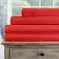thumbnail image 1 of 300-Thread Count 100% Egyptian Cotton Lightweight Solid Sheet Set with Deep Pockets Red / Twin XL, 1 of 3