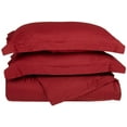thumbnail image 1 of 300-Thread Count 100% Egyptian Cotton Lightweight Stripes Duvet Cover Set Burgundy / King/Cal King, 1 of 2