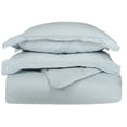 thumbnail image 1 of 300-Thread Count 100% Egyptian Cotton Lightweight Stripes Duvet Cover Set Light Blue / Full/Queen, 1 of 2