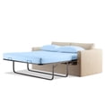 thumbnail image 1 of 300 Thread Count 100% Egyptian Cotton Sleeper Sofa Bed Sheet Set Stripe Twin Size (36" x 72" x 10") with 4 -PCS Fitted Straps Sky Blue, 1 of 6