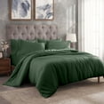 thumbnail image 1 of BNM 300 Thread Count Egyptian Cotton Duvet Cover Set, Full/Queen, Hunter Green, 1 of 11