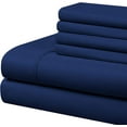 thumbnail image 1 of 300 Thread Count - 6 Piece Sheet Set - 14" Deep Pocket - 100% Egyptian Cotton - Royal Blue Solid, Queen Size., 1 of 5