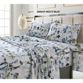 thumbnail image 1 of Tribeca Living 300 Thread Count Cotton Ultra-soft Printed Deep Pocket Bed Sheet Set amalfi blue-multi Queen Floral Country, 1 of 5