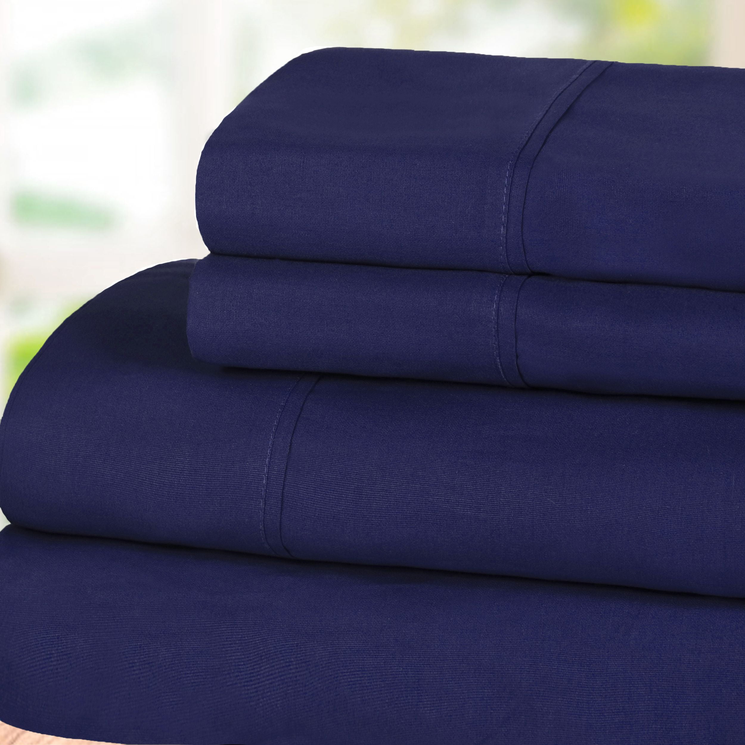 300-Thread Count Breathable Cotton Percale Deep Pocket Solid