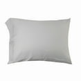 thumbnail image 1 of 300-Thread Count Breathable Cotton Percale Solid 2-Piece Pillowcase, King, Platinum by Blue Nile Mills, 1 of 6