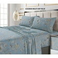 thumbnail image 1 of Tribeca Living 300 Thread Count Cotton Ultra-soft Printed Deep Pocket Bed Sheet Set colmar sky-multi Queen Floral Traditional, 1 of 5