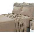 300 Thread Count Cotton Sheet Set DEEP Pocket, California King, Taupe,Solid Premium Italian