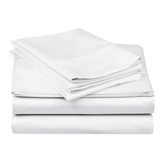 300-Thread Count Cotton Solid Deep Pocket Bedding Sheets & Pillowcases , White, California King , 4 Piece By Impressions