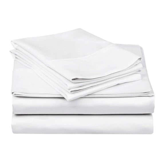300-Thread Count Cotton Solid Deep Pocket Bedding Sheets & Pillowcases , White, Twin, 3 Piece By Impressions