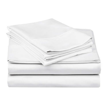 300-Thread Count Cotton Solid Deep Pocket Bedding Sheets & Pillowcases , White, Twin XL, 3 Piece By Impressions