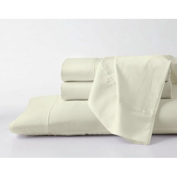 300-Thread Count Egyptian Cotton Cal King Size Ivory Color Sheet Set- 12 inch Deep Pockets