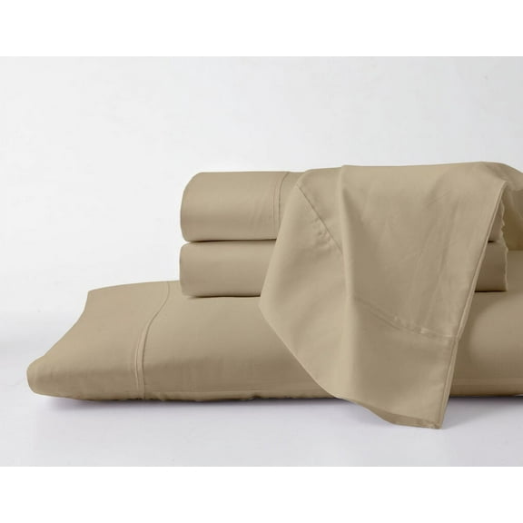 300-Thread Count Egyptian Cotton Full Size Taupe Color Sheet Set- 12 inch Deep Pockets