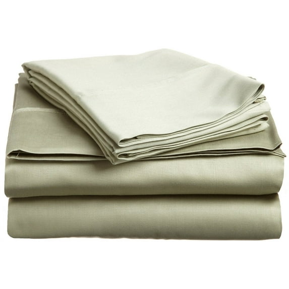 300 Thread Count Egyptian Cotton Solid Sheet Set Sage / Queen
