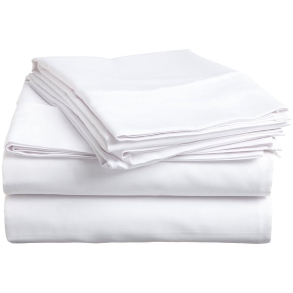 300 Thread Count Egyptian Cotton Solid Sheet Set White / Twin