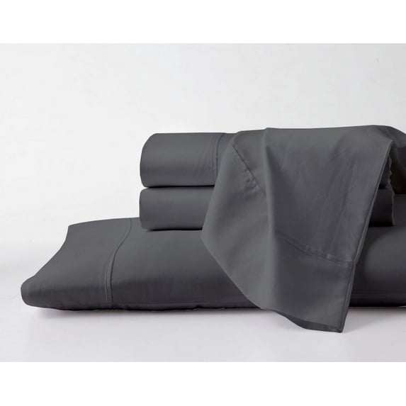 300-Thread Count Egyptian Cotton Twin XL Size Dark Grey Color Sheet Set- 12 inch Deep Pockets