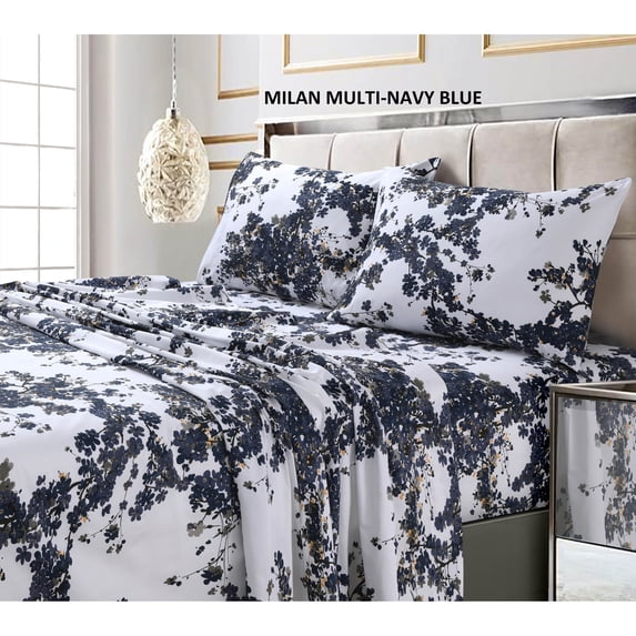 300 Thread Count Milan Island Printed Extra Deep Pocket Sheet Set by Tribeca Living