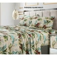 thumbnail image 1 of Tribeca Living 300 Thread Count Cotton Ultra-soft Printed Deep Pocket Bed Sheet Set paradise island multi Full Nature Tropical, 1 of 5