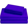 thumbnail image 1 of 300 Thread Count Sheet Set 4 Piece - Extra Soft 100% Egyptian Cotton 14" Deep Pockets Sheets, Luxury Bed Sheets, Long Staple & Machine Washable Cooling Sheets - Royal Blue Stripe, Twin-XXL Size., 1 of 6