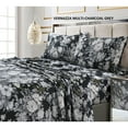 thumbnail image 1 of Tribeca Living 300 Thread Count Cotton Ultra-soft Printed Deep Pocket Bed Sheet Set vernazza charcoal-multi Full Floral Modern & Contemporary, 1 of 5