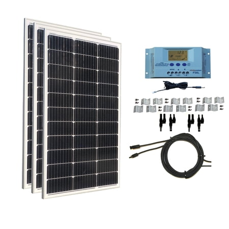 300-Watt Monocrystalline Solar Panel Kit with 30 Amp Solar Charge Controller