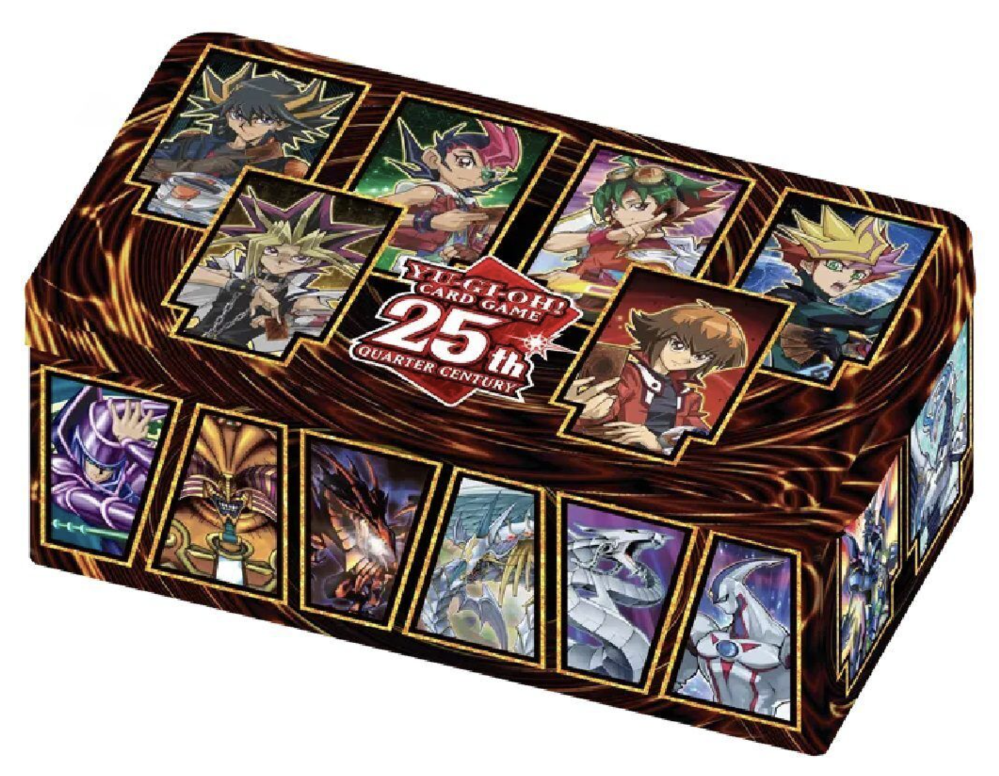 300 assorted Yugioh cards in a Yugioh tin