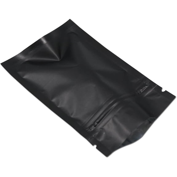 300 count Black Mylar Bag Foil Resealable Bags 2.76x3.94 inch Zipper Seal Storage Bag Flat Candy Seeds Envelopes Packets Packaging Pouch