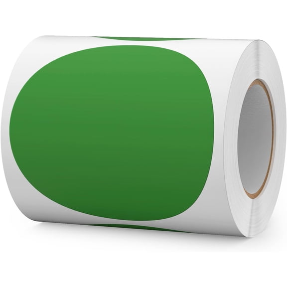 300 count Circle Stickers 4 Inch Green Vinyl Floor Dots Sticker Removable Self-Adhesive Colored Large Round Label Roll for Marking Inventory Organizing Classroom Line Up Spots