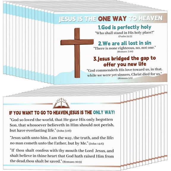 300 count Gospel Tract Card Plan of Salvation Cards Pocket Holy Postcard