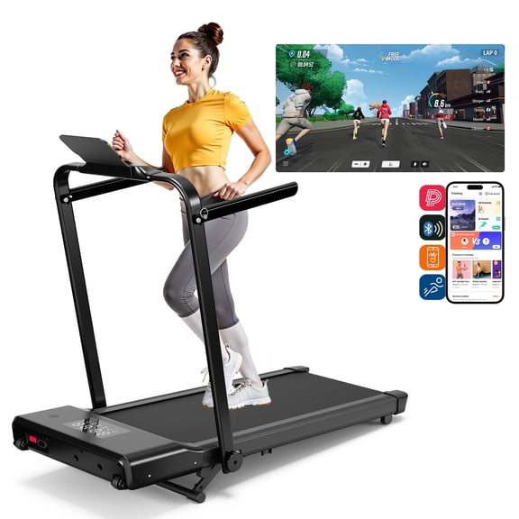 3 in 1 Folding Treadmills for Home, 3.0HP Powerful and Quiet Under Desk Treadmill, 300 lbs Capacity Foldable Walking Pad Treadmill with Remote Control and Space Saving,