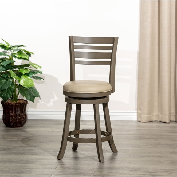 300 lbs Capacity Swivel Stool with Floor Protectors / Keep Floors Scratch-Free