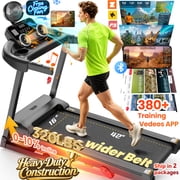 300 lbs Capacity Treadmill for Home, 3.5HP Folding Treadmill w/ 71 Preset Workouts, APP with Free Train Courses, Dual HiFi Speakers, Exercise Equipment for Walking, Jogging, Running