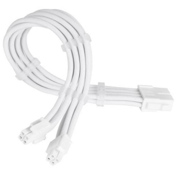 300 mm PP07E EPS 8 Pin Super Flexible PSU Extension Cable, White