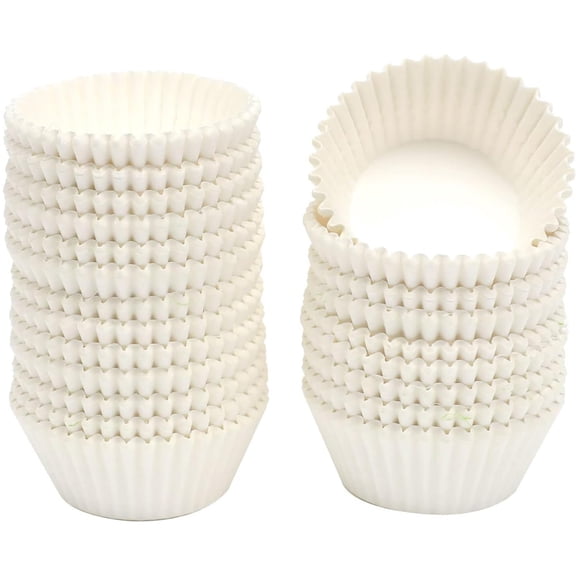 300-pack Extra Large Cupcake Liners, Natural Muffin Liners, Food Grade, Extra Large Baking Cups, Odorless (Large Size)