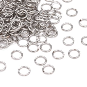 300 pc Tarnish Resistant 304 Stainless Steel Jump Rings Soldered Jump Rings Closed Jump Rings Stainless Steel color 20 Gauge 6x0.8mm Inner Diameter: 4.5mm