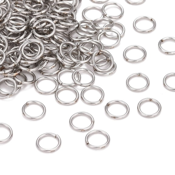 300 pc Tarnish Resistant 304 Stainless Steel Jump Rings Soldered Jump Rings Closed Jump Rings Stainless Steel color 20 Gauge 6x0.8mm Inner Diameter: 4.5mm